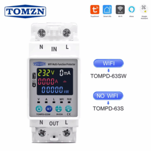 TOMZN 2P 63A 110V 220V Smart Life WiFi Switch